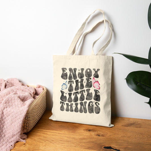 Enjoy The Little Things Tote Bag (15" x 16")