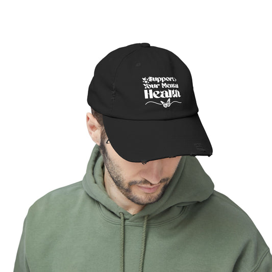 Support Your Mental Health Distressed Cap