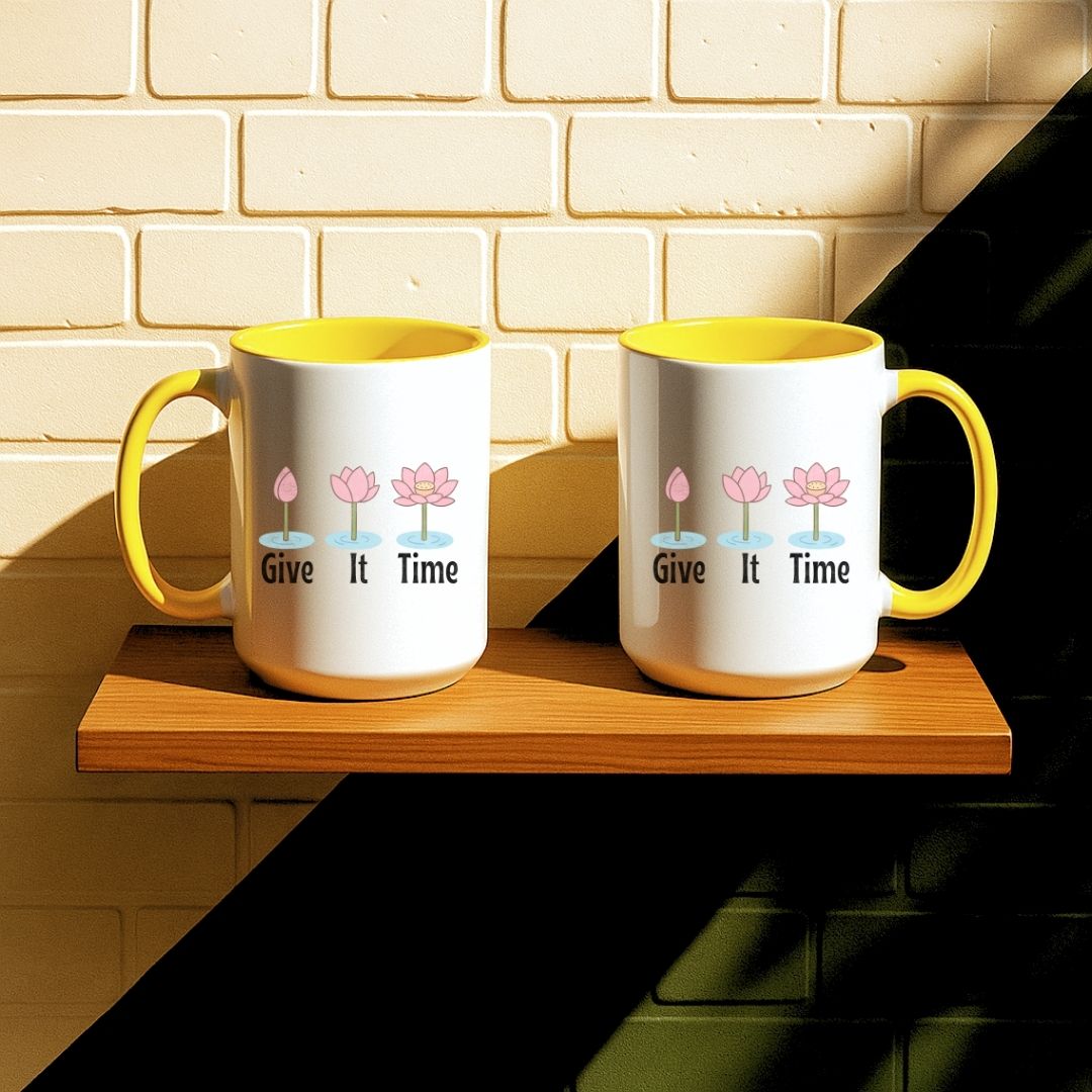 Give It Time Lotus Mug