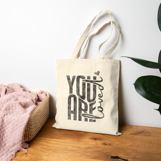 You Are Loved Tote Bag (15" x 16")