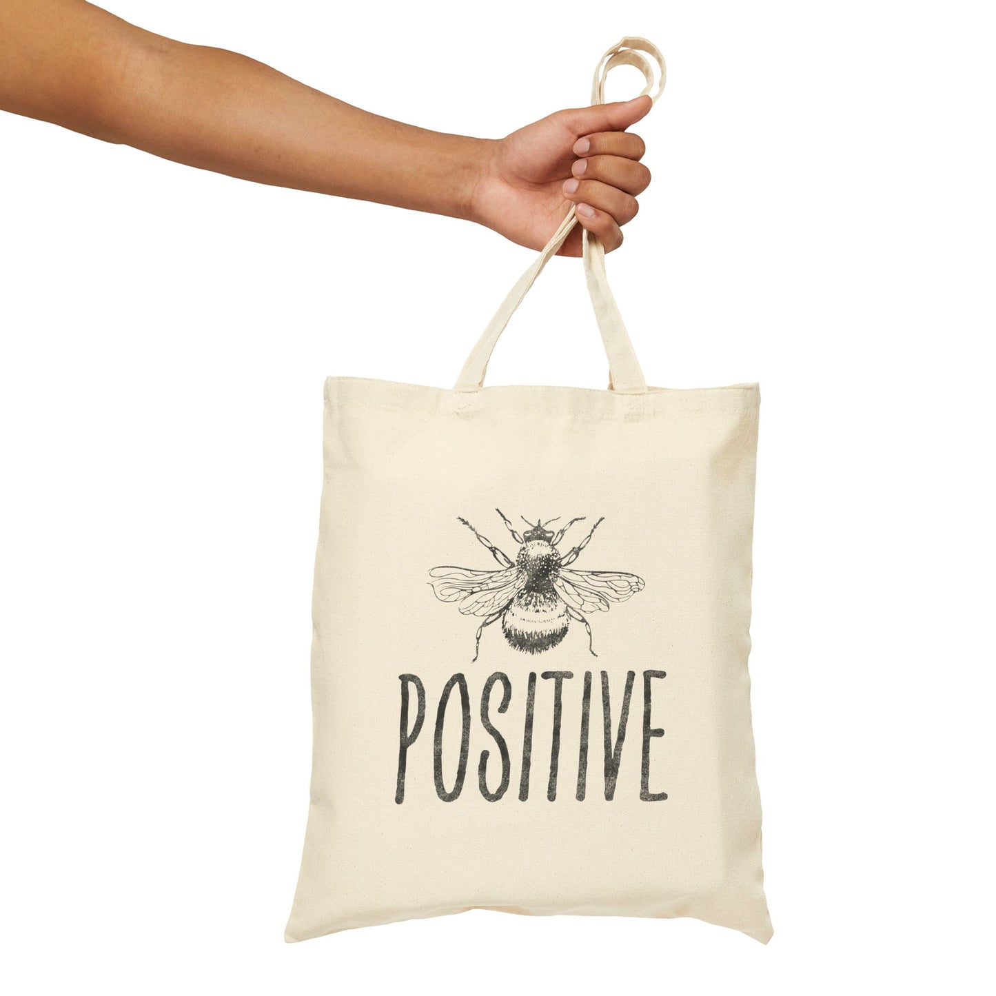 Bee Positive Tote Bag (15" x 16")
