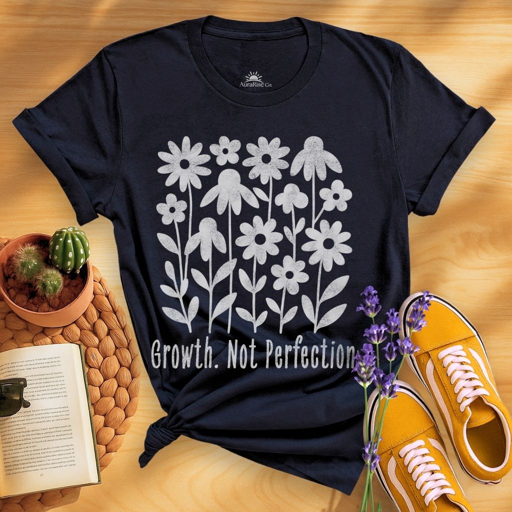 Growth Not Perfection Floral T-Shirt