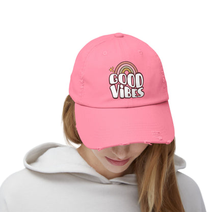 Good Vibes Distressed Cap