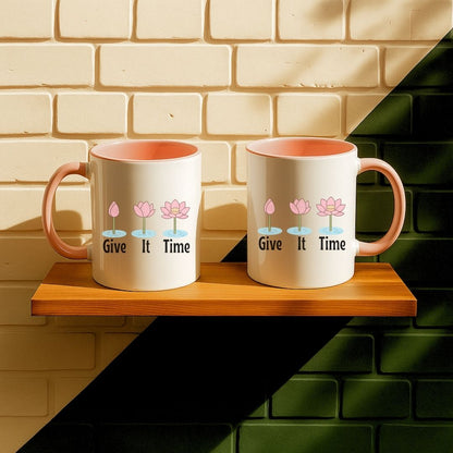 Give It Time Lotus Mug
