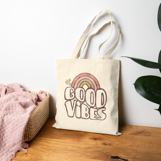 Good Vibes Tote Bag (15" x 16")