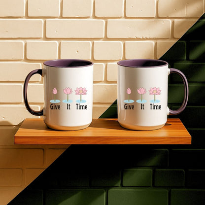 Give It Time Lotus Mug