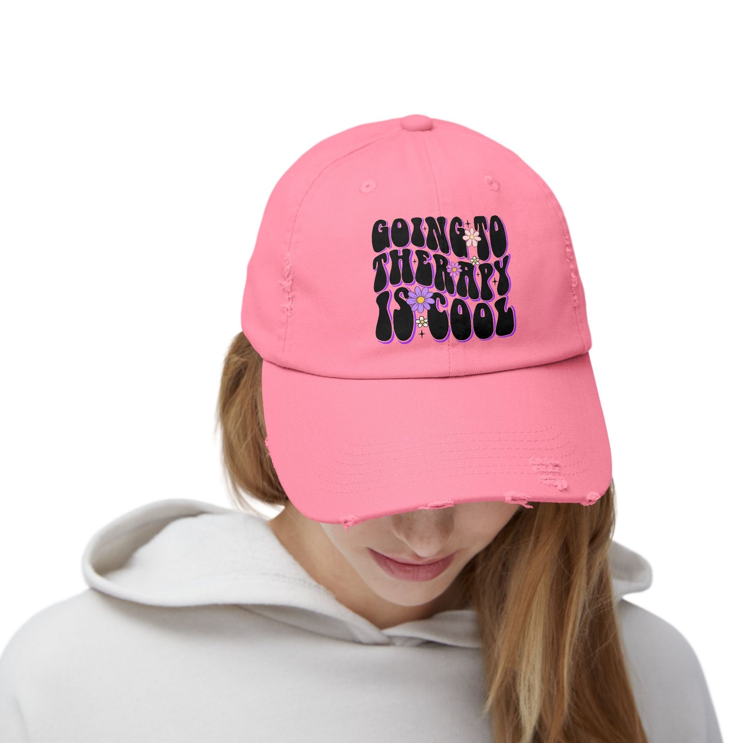 Going To Therapy Is Cool Distressed Cap