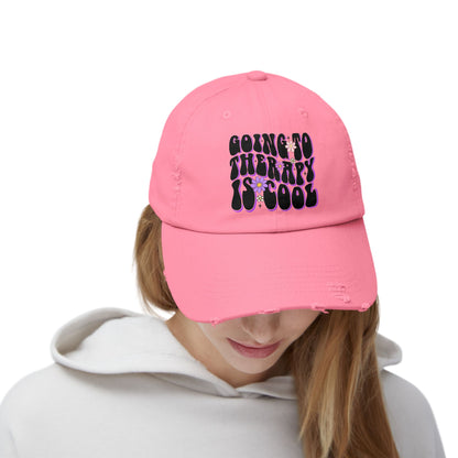 Going To Therapy Is Cool Distressed Cap