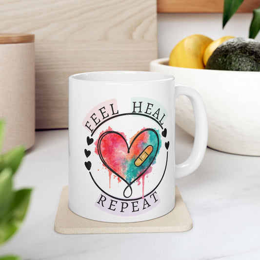 Feel Heal Repeat Mug
