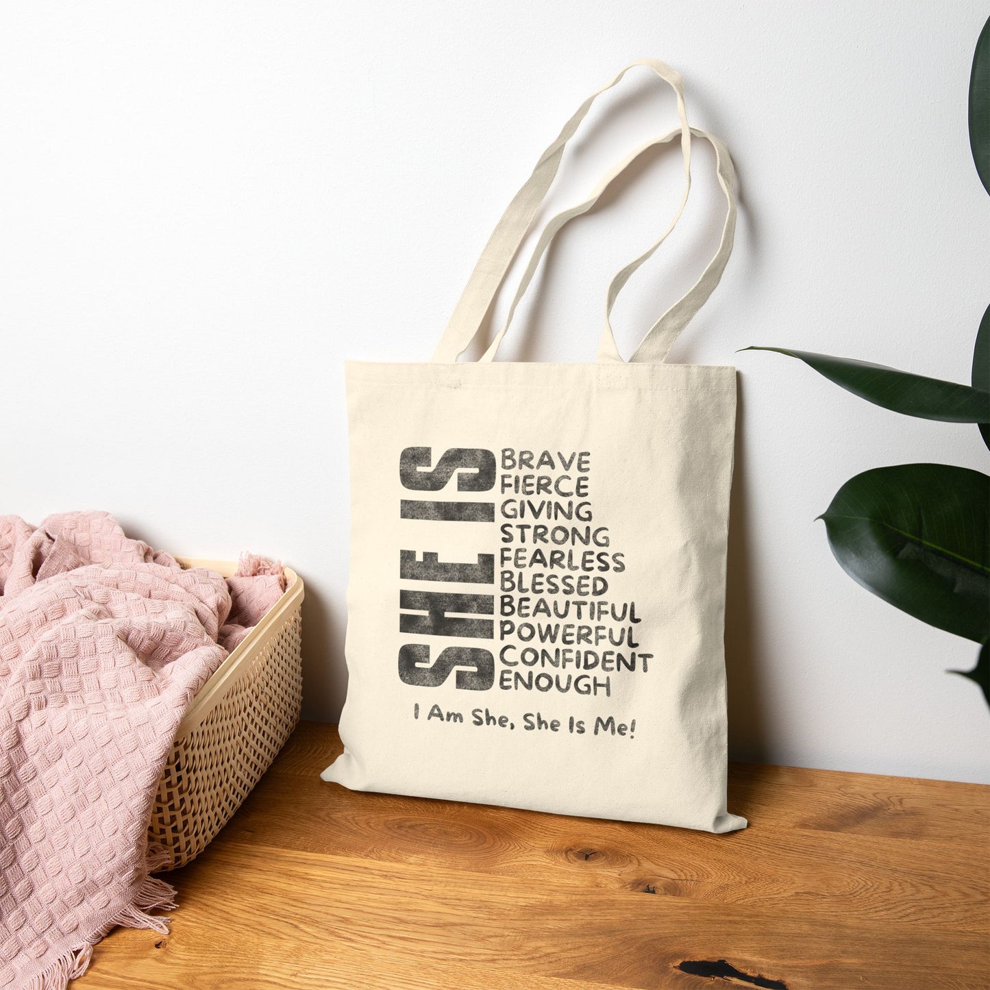 I Am She, She Is Me Tote Bag (15" x 16")