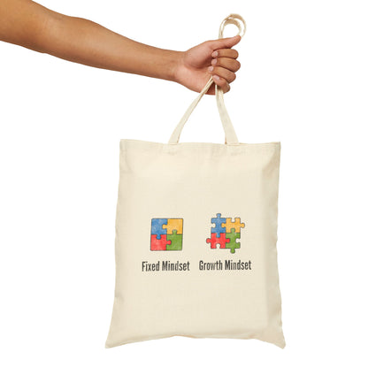 Fixed Mindset & Growth Mindset Tote Bag (15" x 16")