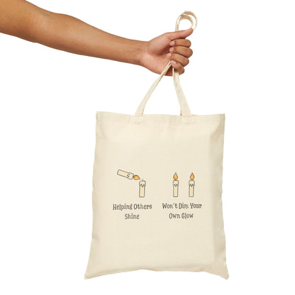 Helping Others Shine Won't Dim Your Own Glow Tote Bag (15" x 16")