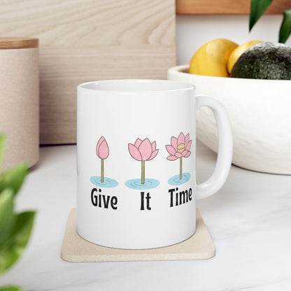 Give It Time Lotus Mug