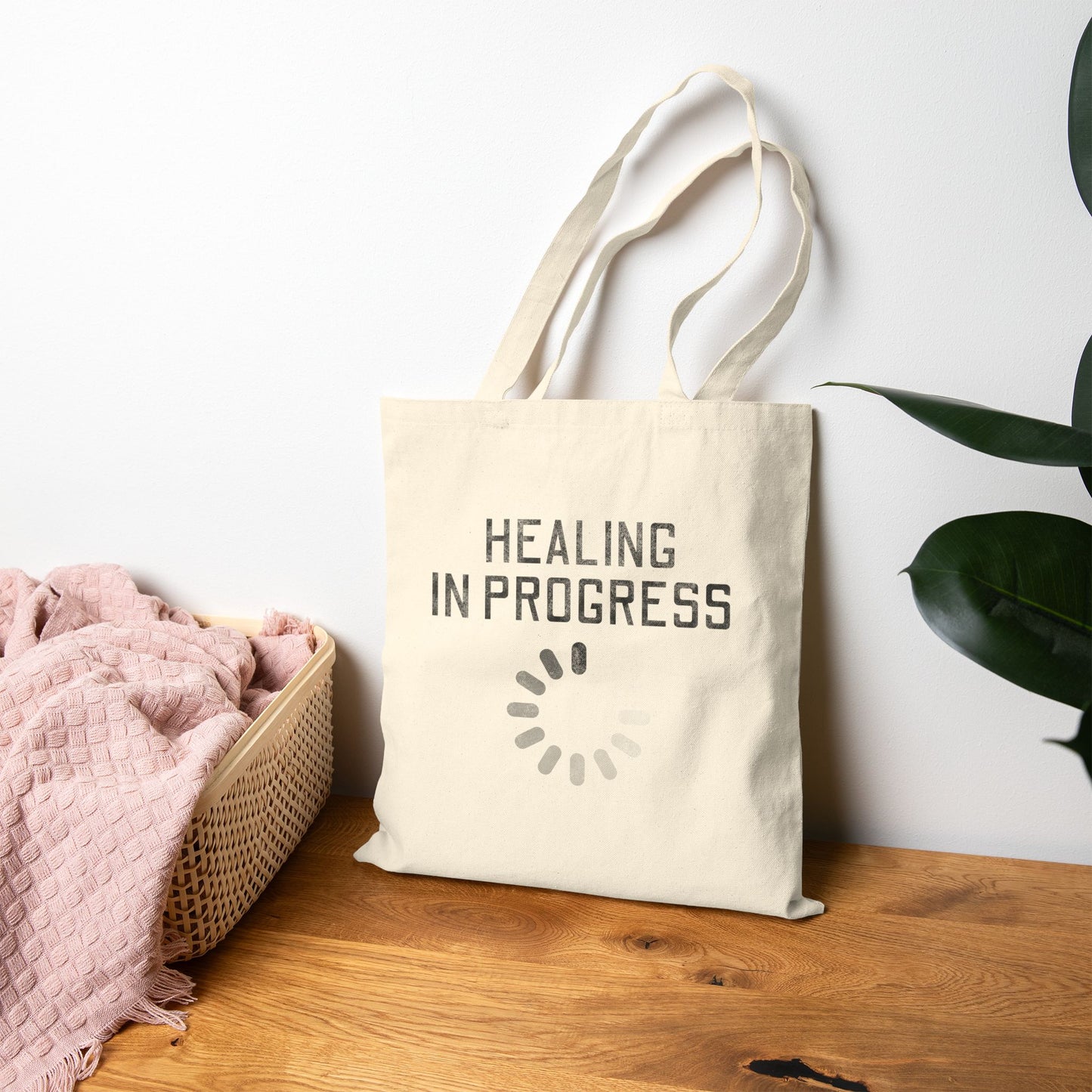 Healing In Progress Tote Bag (15" x 16")