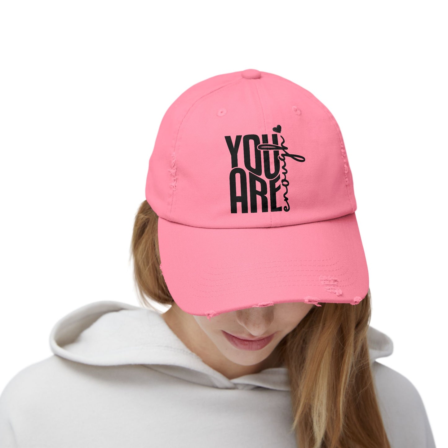 You Are Enough Distressed Cap