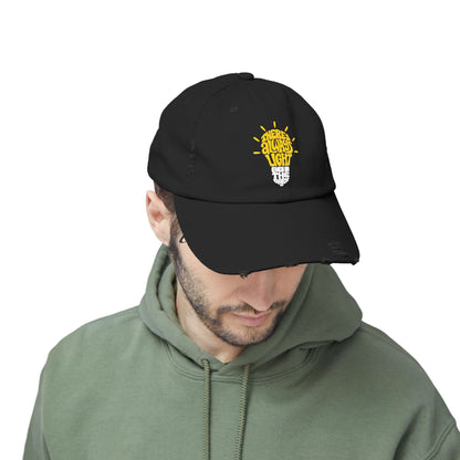 There Is Always Light Even In The Dark Distressed Cap