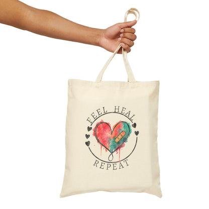 Feel Heal Repeat Tote Bag (15" x 16")