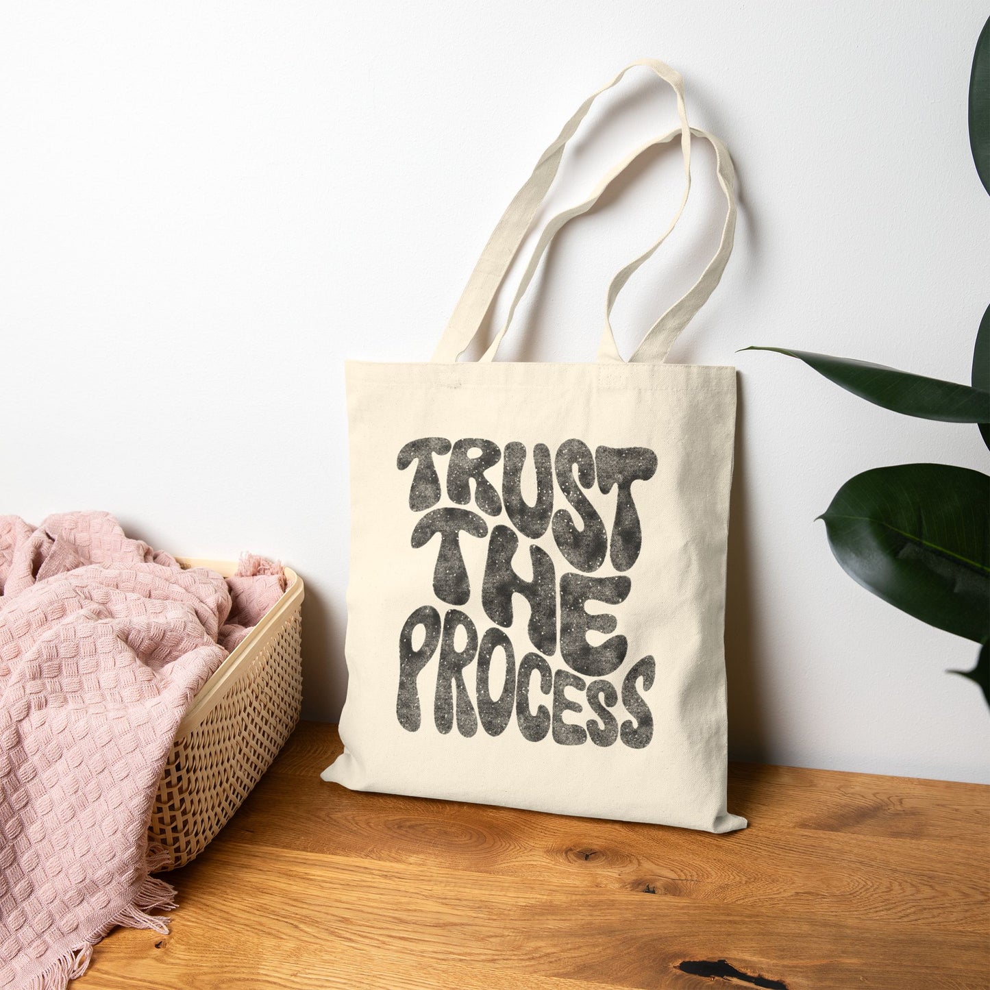 Trust The Process Tote Bag (15" x 16")