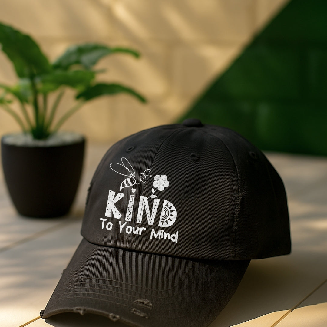 Bee Kind To Your Mind Distressed Cap