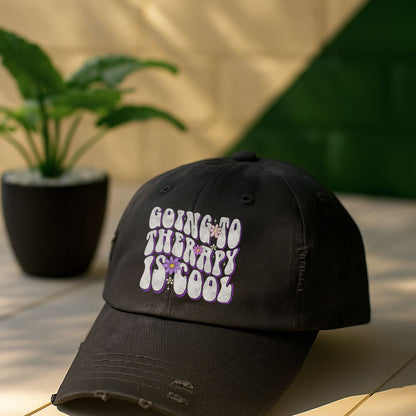 Going To Therapy Is Cool Distressed Cap