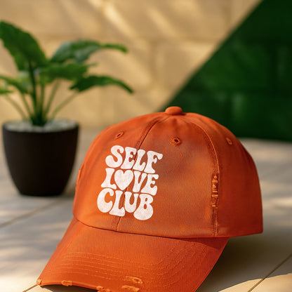 Self Love Club Distressed Cap