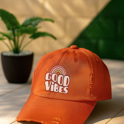 Good Vibes Distressed Cap