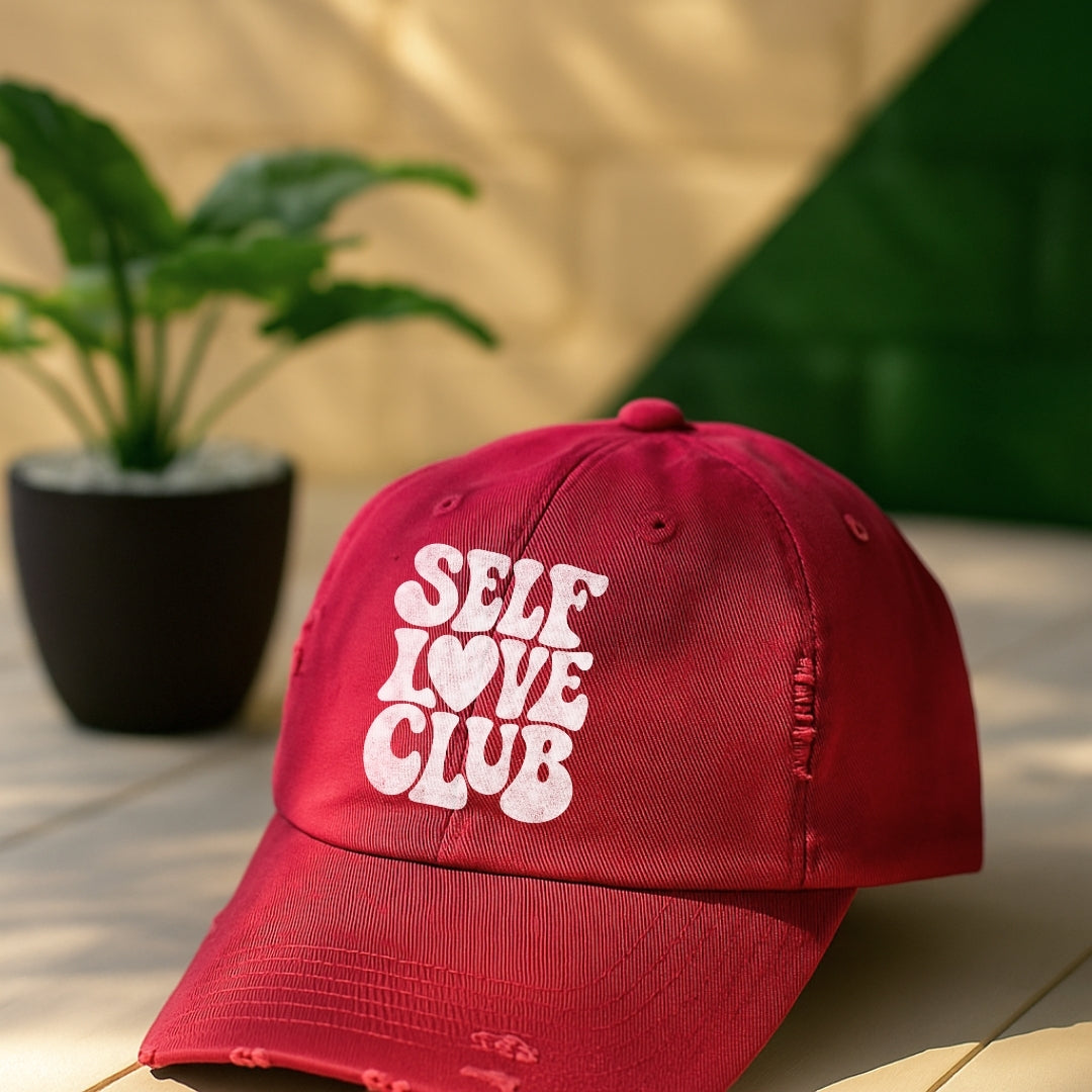 Self Love Club Distressed Cap