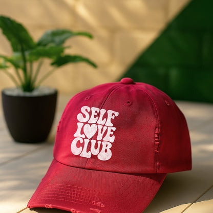 Self Love Club Distressed Cap