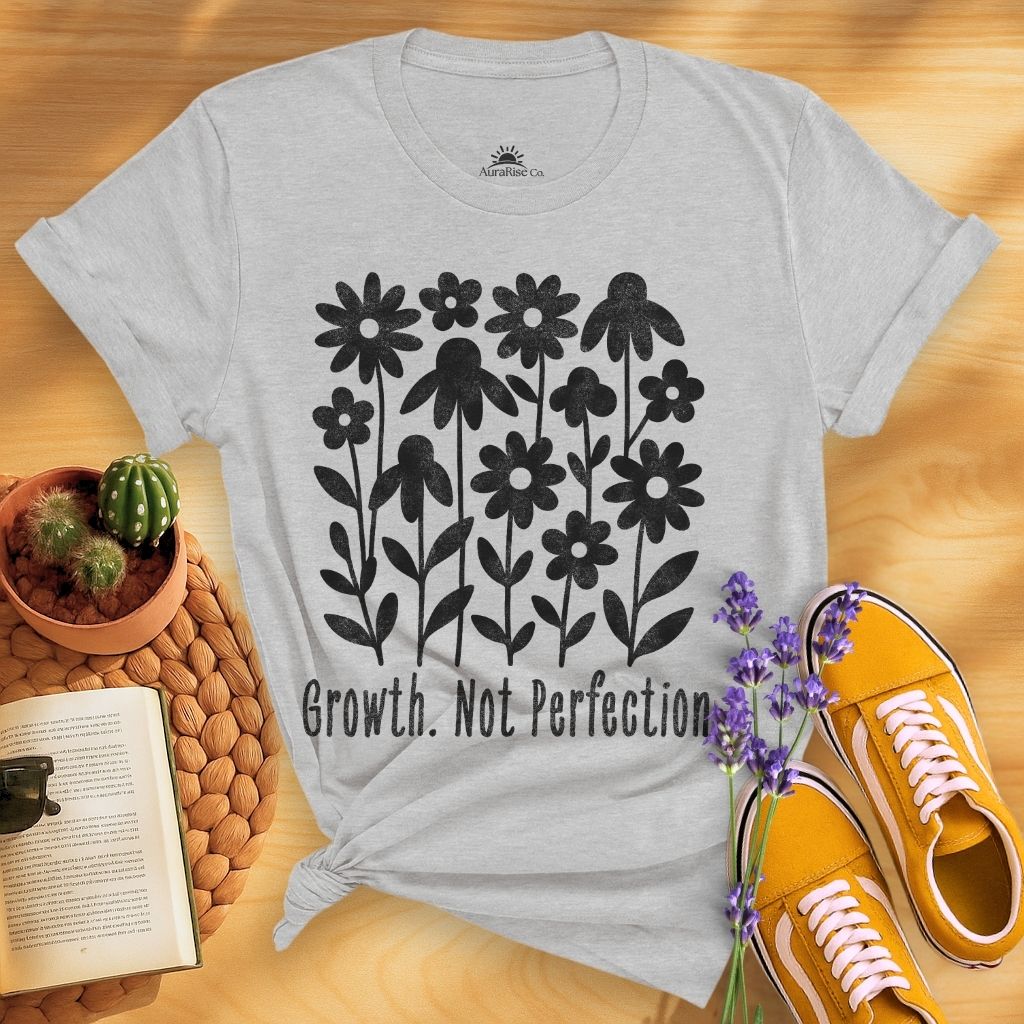 Growth Not Perfection Floral T-Shirt
