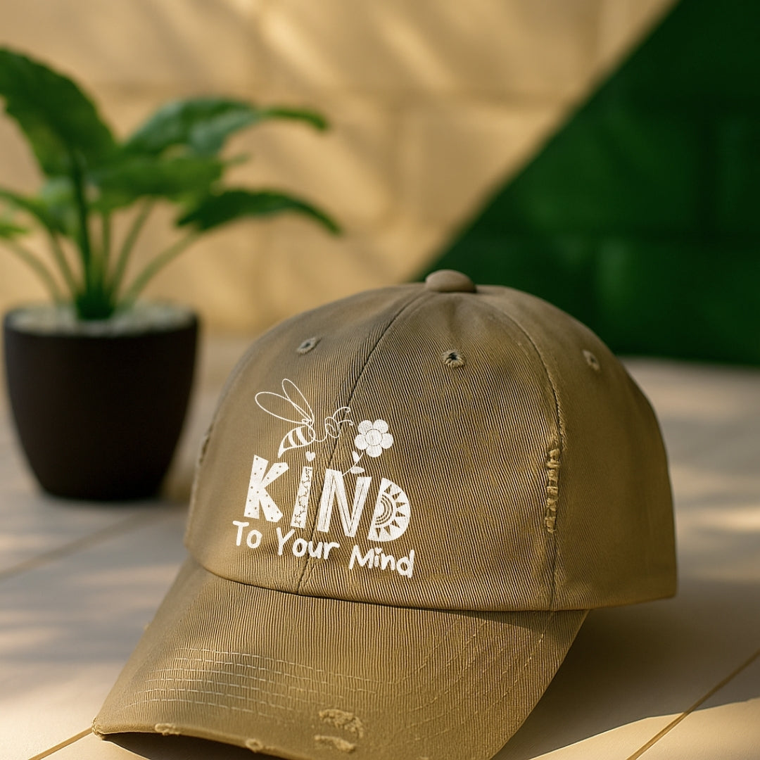 Bee Kind To Your Mind Distressed Cap