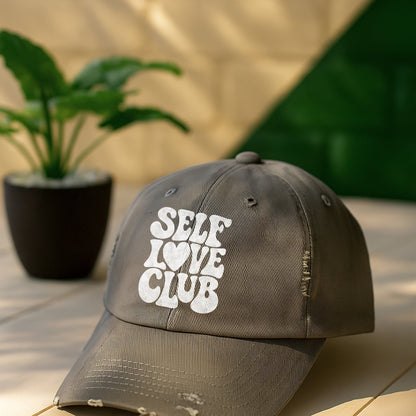Self Love Club Distressed Cap