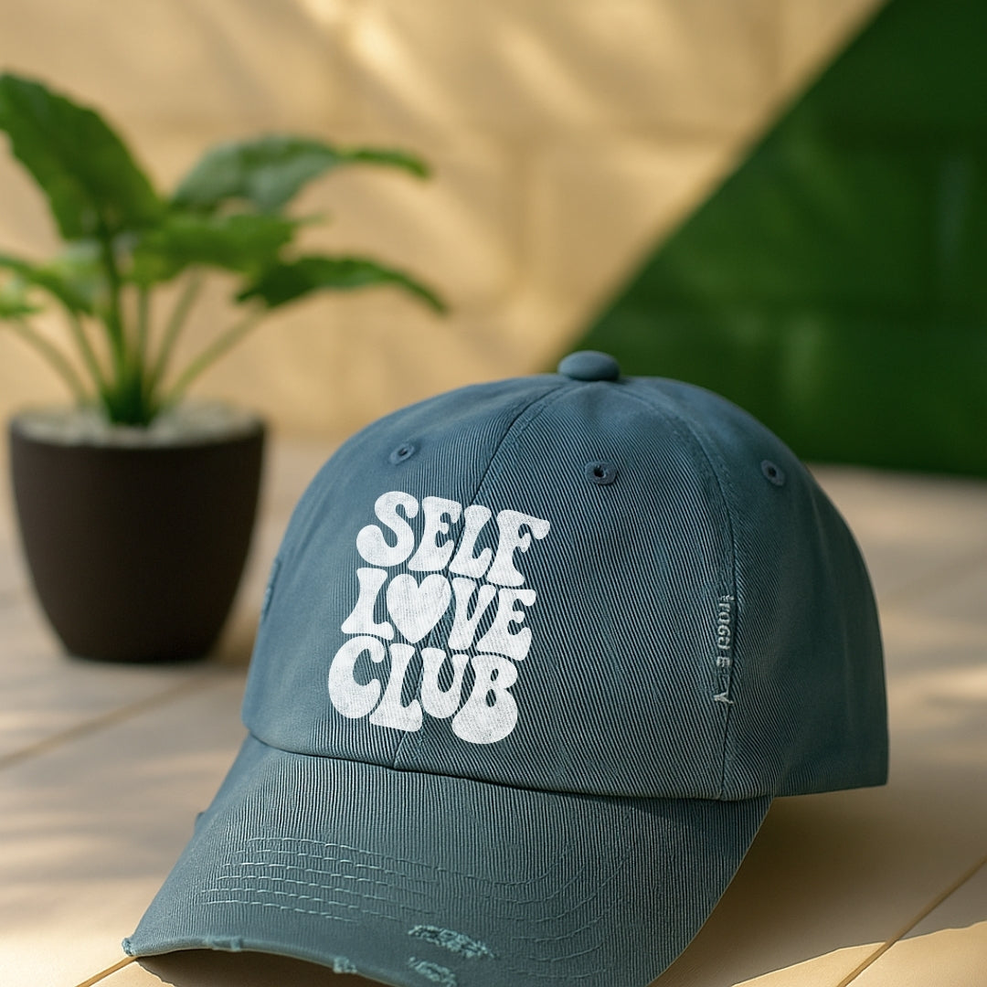 Self Love Club Distressed Cap