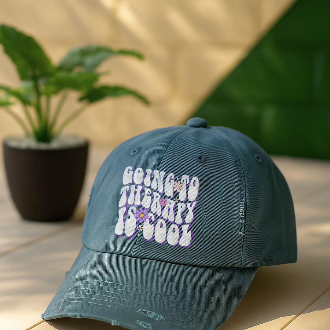 Going To Therapy Is Cool Distressed Cap