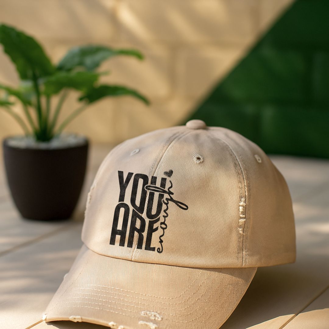 You Are Enough Distressed Cap