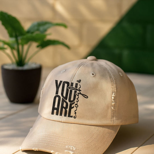You Are Enough Distressed Cap