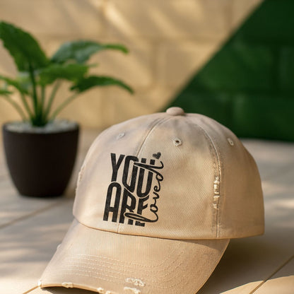 You Are Loved Distressed Cap