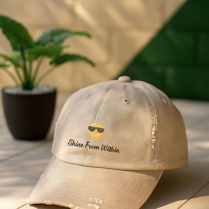 Shine From Within Distressed Cap