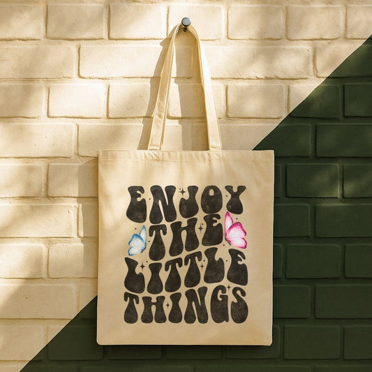Enjoy The Little Things Tote Bag (15" x 16")