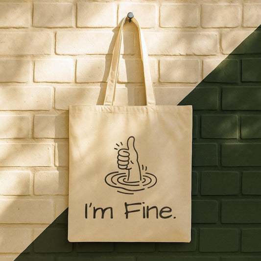 I'm Fine Tote Bag (15" x 16")