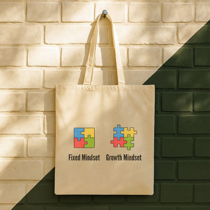 Fixed Mindset & Growth Mindset Tote Bag (15" x 16")