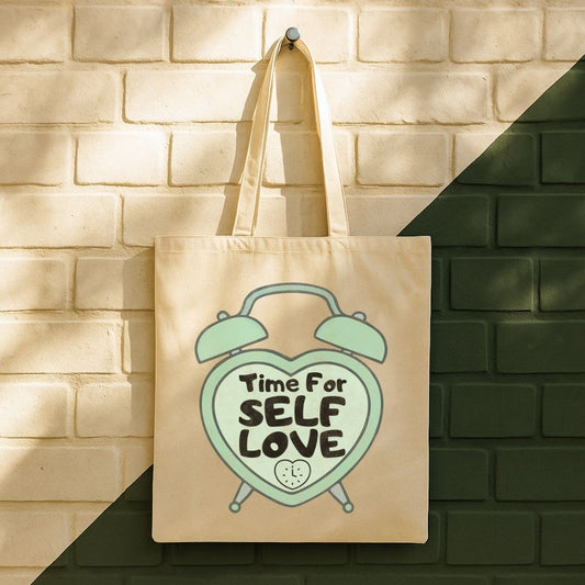 Time For Self Love Tote Bag (15" x 16")