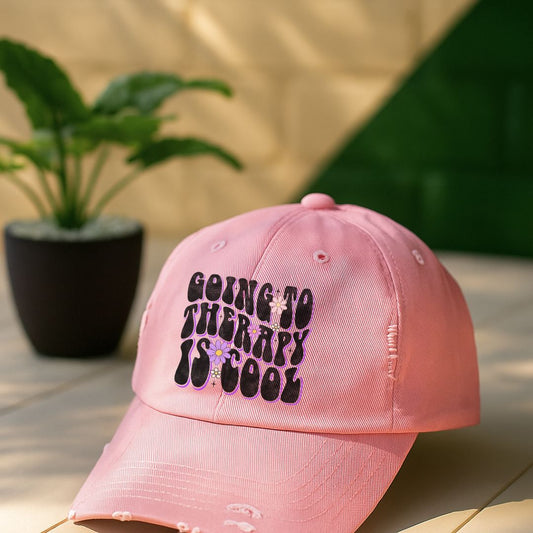 Going To Therapy Is Cool Distressed Cap