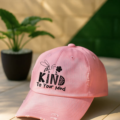 Bee Kind To Your Mind Distressed Cap