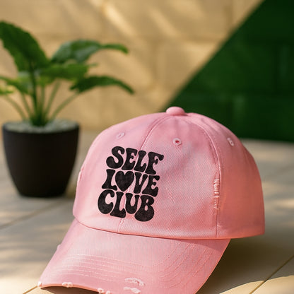 Self Love Club Distressed Cap
