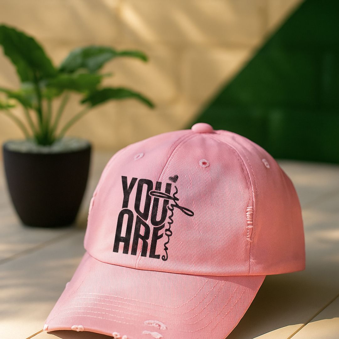 You Are Enough Distressed Cap